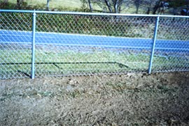 Chain link fencing